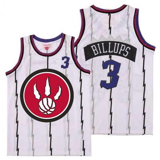 Raptors 3 Chauncey Billups White Red Big Logo Retro Jersey Raptors 3 Chauncey Billups White Red Big Logo Retro Jersey