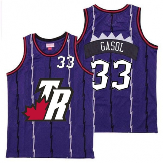 Raptors 33 Marc Gasol Purple Big White TR Logo Retro Jersey Raptors 33 Marc Gasol Purple Big White TR Logo Retro Jersey