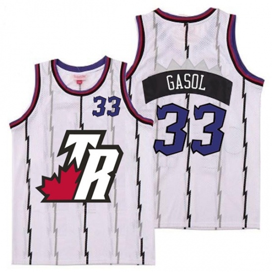 Raptors 33 Marc Gasol White Big White TR Logo Retro Jersey 7 Raptors 33 Marc Gasol White Big White TR Logo Retro Jersey 7