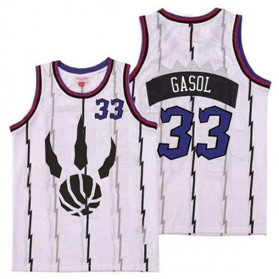 Raptors 33 Marc Gasol White Throwback Jersey Raptors 33 Marc Gasol White Throwback Jersey