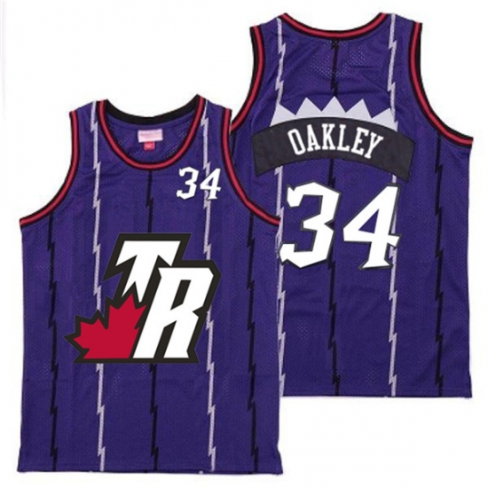 Raptors 34 Charles Oakley Purple Big White TR Logo Retro Jersey 7 Raptors 34 Charles Oakley Purple Big White TR Logo Retro Jersey 7