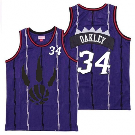 Raptors 34 Charles Oakley Purple Throwback Jersey Raptors 34 Charles Oakley Purple Throwback Jersey