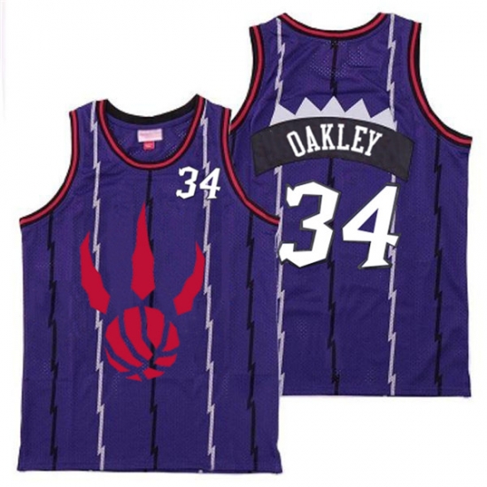 Raptors 34 Charles Oakley Purple Throwback Jerseys Raptors 34 Charles Oakley Purple Throwback Jerseys