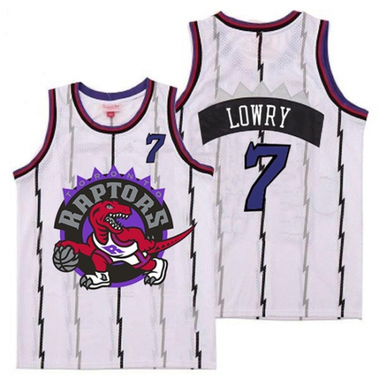 Raptors 7 Kyle Lowry White Big Logo Retro Jersey 8 Raptors 7 Kyle Lowry White Big Logo Retro Jersey 8