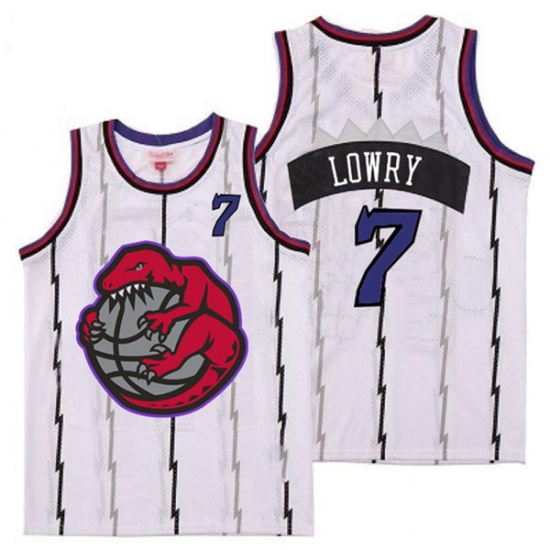 Raptors 7 Kyle Lowry White Retro Jersey 1 Raptors 7 Kyle Lowry White Retro Jersey 1