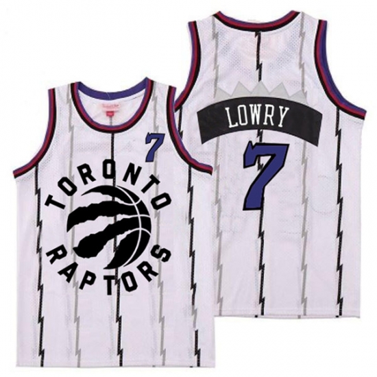 Raptors 7 Kyle Lowry White Retro Jersey 2 Raptors 7 Kyle Lowry White Retro Jersey 2