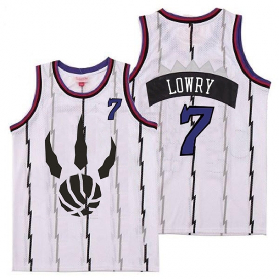 Raptors 7 Kyle Lowry White Throwback Jersey Raptors 7 Kyle Lowry White Throwback Jersey