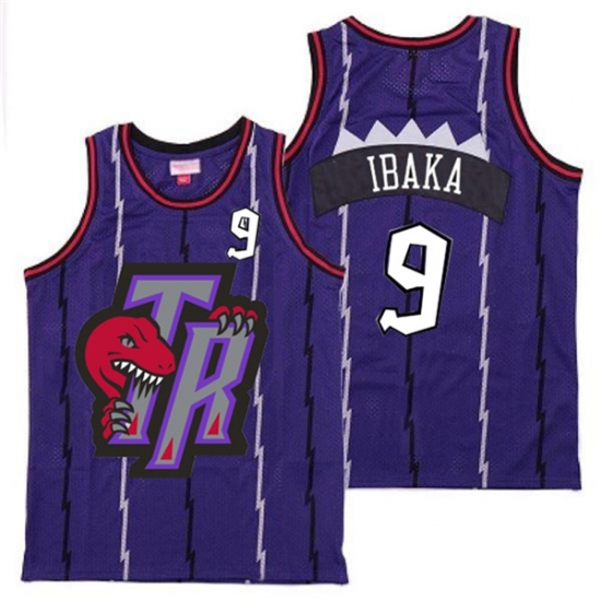 Raptors 9 Serge Ibaka Purple Big Gray TR Logo Retro Jersey Raptors 9 Serge Ibaka Purple Big Gray TR Logo Retro Jersey