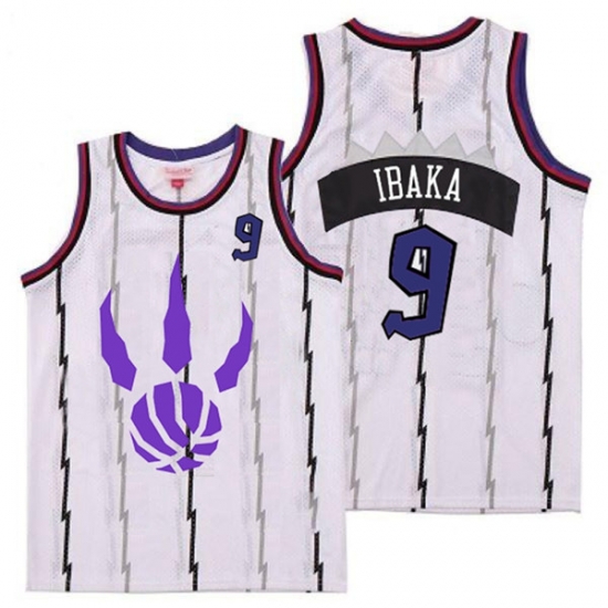 Raptors 9 Serge Ibaka White Logo Retro Jersey Raptors 9 Serge Ibaka White Logo Retro Jersey