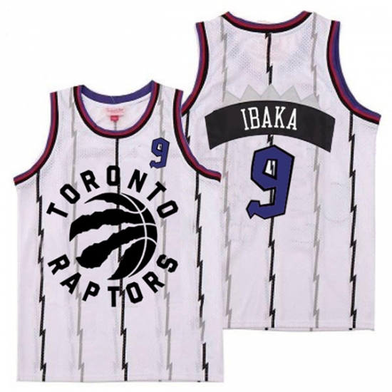 Raptors 9 Serge Ibaka White Retro Jersey 2 Raptors 9 Serge Ibaka White Retro Jersey 2
