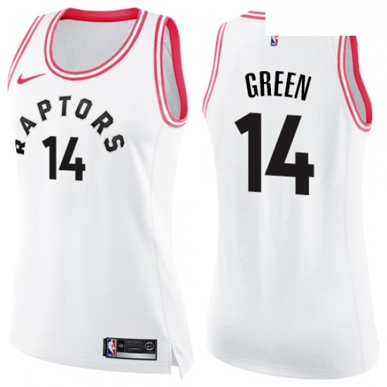 Womens Nike Toronto Raptors 14 Danny Green Swingman White Pink Fashion NBA Jersey Womens Nike Toronto Raptors 14 Danny Green Swingman White Pink Fashion NBA Jersey