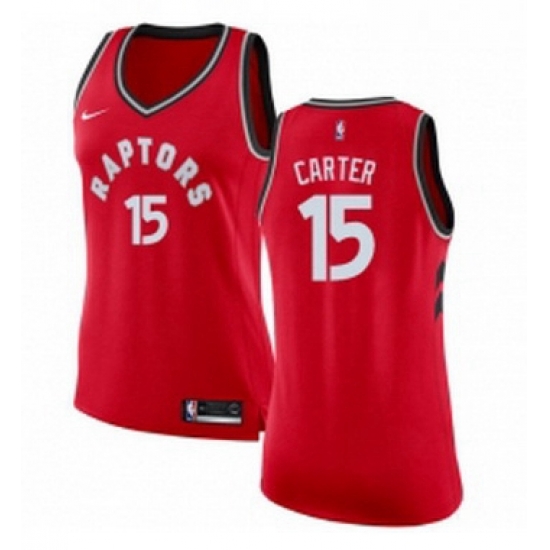 Womens Nike Toronto Raptors 15 Vince Carter Authentic Red Road NBA Jersey Icon Edition Womens Nike Toronto Raptors 15 Vince Carter Authentic Red Road NBA Jersey Icon Edition