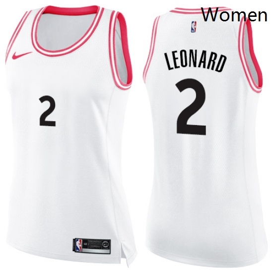 Womens Nike Toronto Raptors 2 Kawhi Leonard Swingman White Pink Fashion NBA Jersey Womens Nike Toronto Raptors 2 Kawhi Leonard Swingman White Pink Fashion NBA Jersey