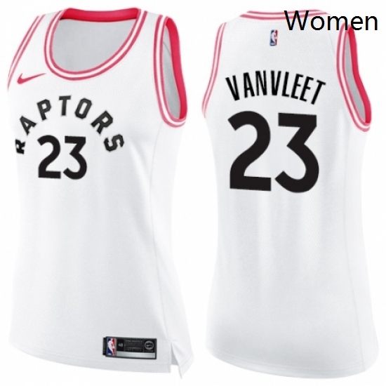 Womens Nike Toronto Raptors 23 Fred VanVleet Swingman WhitePink Fashion NBA Jersey Womens Nike Toronto Raptors 23 Fred VanVleet Swingman WhitePink Fashion NBA Jersey