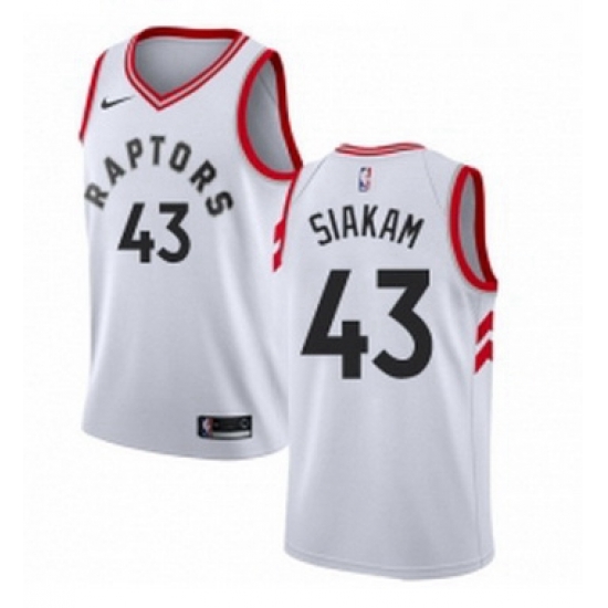Womens Nike Toronto Raptors 43 Pascal Siakam Authentic White NBA Jersey Association Edition Womens Nike Toronto Raptors 43 Pascal Siakam Authentic White NBA Jersey Association Edition