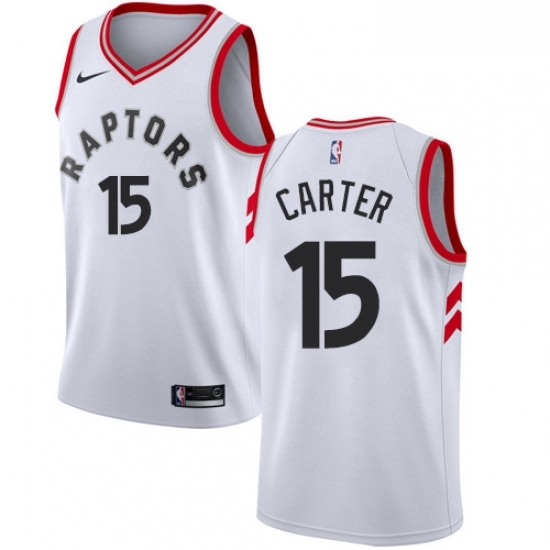 Youth Nike Toronto Raptors 15 Vince Carter Authentic White NBA Jersey Association Edition Youth Nike Toronto Raptors 15 Vince Carter Authentic White NBA Jersey Association Edition