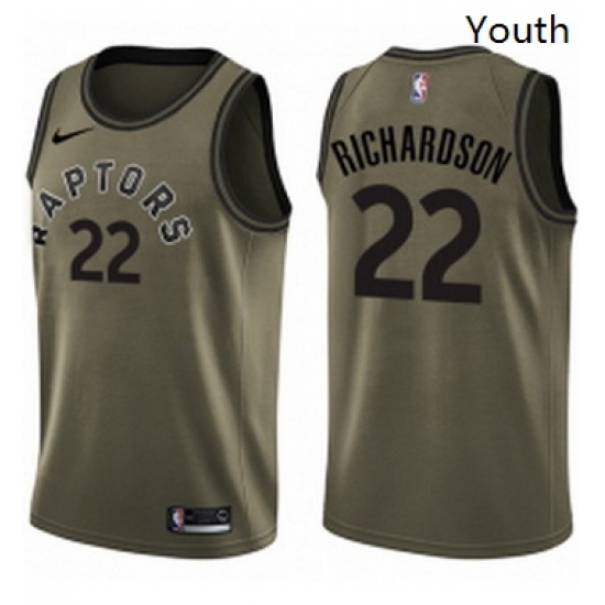Youth Nike Toronto Raptors 22 Malachi Richardson Swingman Green Salute to Service NBA Jersey Youth Nike Toronto Raptors 22 Malachi Richardson Swingman Green Salute to Service NBA Jersey