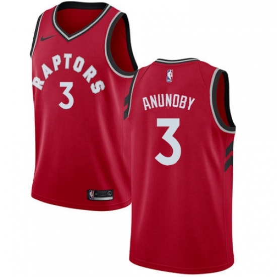 Youth Nike Toronto Raptors 3 OG Anunoby Swingman Red Road NBA Jersey Icon Edition Youth Nike Toronto Raptors 3 OG Anunoby Swingman Red Road NBA Jersey Icon Edition