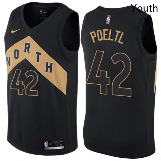 Youth Nike Toronto Raptors 42 Jakob Poeltl Swingman Black NBA Jersey City Edition Youth Nike Toronto Raptors 42 Jakob Poeltl Swingman Black NBA Jersey City Edition