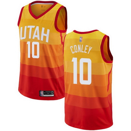 Jazz 10 Mike Conley Orange Basketball Swingman City Edition 2019 20 Jersey Jazz 10 Mike Conley Orange Basketball Swingman City Edition 2019 20 Jersey