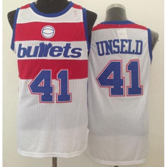 Men Adidas Washington Wizards 41 Wes Unseld Swingman Bullets Throwback White NBA Jersey Men Adidas Washington Wizards 41 Wes Unseld Swingman Bullets Throwback White NBA Jersey