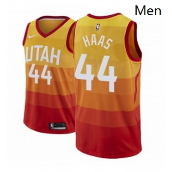 Men NBA 2018 19 Utah Jazz 44 Isaac Haas City Edition Red Jersey Men NBA 2018 19 Utah Jazz 44 Isaac Haas City Edition Red Jersey