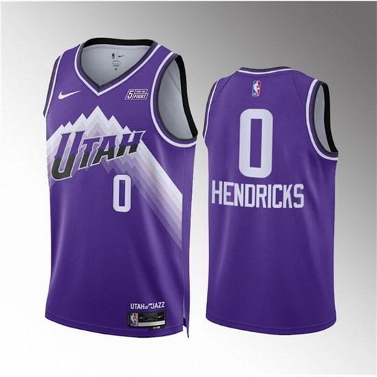 Men Utah Jazz 0 Taylor Hendricks Purple 2023 24 City Edition Stitched Basketball Jersey Men Utah Jazz 0 Taylor Hendricks Purple 2023 24 City Edition Stitched Basketball Jersey