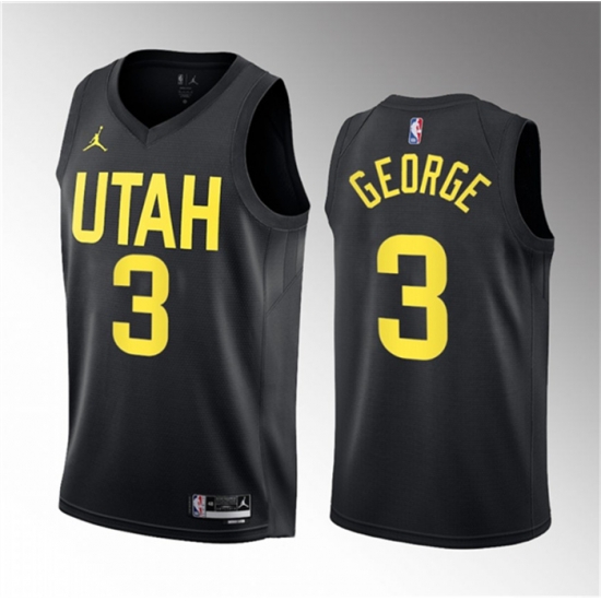 Men Utah Jazz 3 Keyonte George Black 2023 Draft Statement Edition Stitched Basketball Jersey Men Utah Jazz 3 Keyonte George Black 2023 Draft Statement Edition Stitched Basketball Jersey