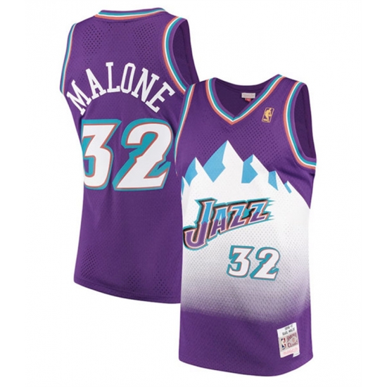 Men Utah Jazz 32 Karl Malone Purple 1996 97 Swingman Stitched Jersey Men Utah Jazz 32 Karl Malone Purple 1996 97 Swingman Stitched Jersey