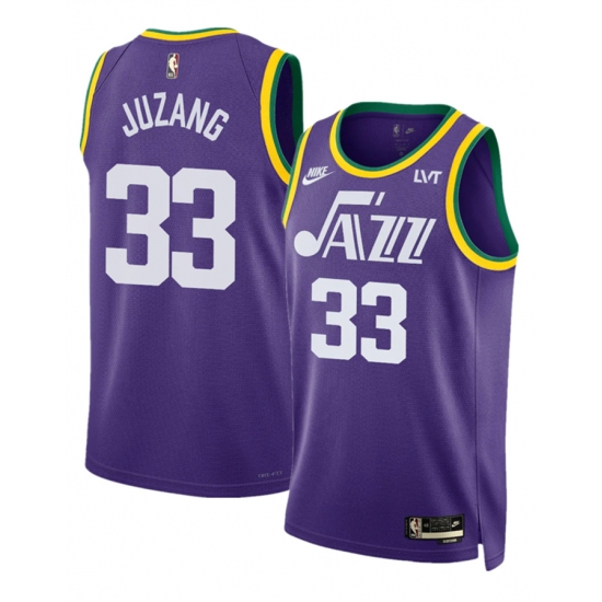Men Utah Jazz 33 Johnny Juzang Purple 2023 Classic Edition Stitched Basketball Jersey Men Utah Jazz 33 Johnny Juzang Purple 2023 Classic Edition Stitched Basketball Jersey