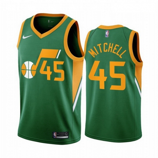 Men Utah Jazz 45 Donovan Mitchell Green NBA Swingman 2020 21 Earned Edition Jersey Men Utah Jazz 45 Donovan Mitchell Green NBA Swingman 2020 21 Earned Edition Jersey