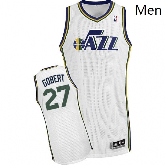 Mens Adidas Utah Jazz 27 Rudy Gobert Authentic White Home NBA Jersey Mens Adidas Utah Jazz 27 Rudy Gobert Authentic White Home NBA Jersey