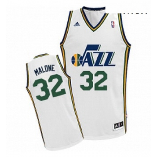 Mens Adidas Utah Jazz 32 Karl Malone Swingman White Home NBA Jersey Mens Adidas Utah Jazz 32 Karl Malone Swingman White Home NBA Jersey