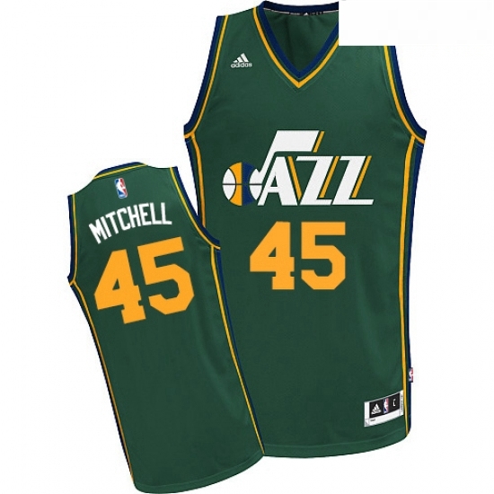 Mens Adidas Utah Jazz 45 Donovan Mitchell Swingman Green Alternate NBA Jersey Mens Adidas Utah Jazz 45 Donovan Mitchell Swingman Green Alternate NBA Jersey