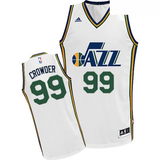 Mens Adidas Utah Jazz 99 Jae Crowder Swingman White Home NBA Jersey Mens Adidas Utah Jazz 99 Jae Crowder Swingman White Home NBA Jersey