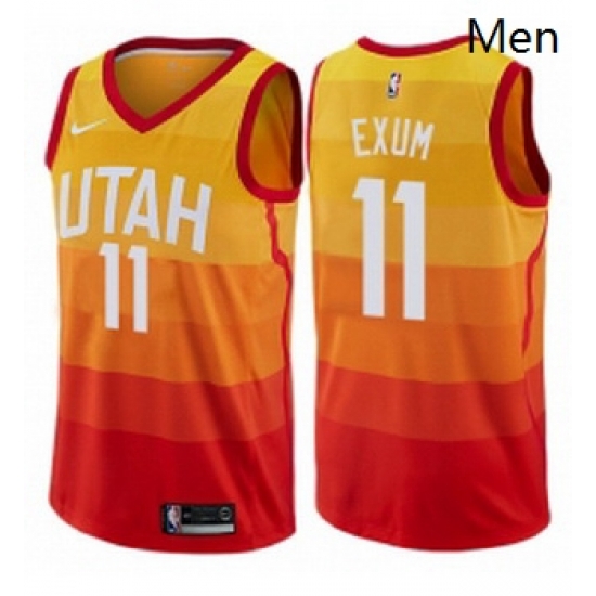 Mens Nike Utah Jazz 11 Dante Exum Swingman Orange NBA Jersey City Edition Mens Nike Utah Jazz 11 Dante Exum Swingman Orange NBA Jersey City Edition