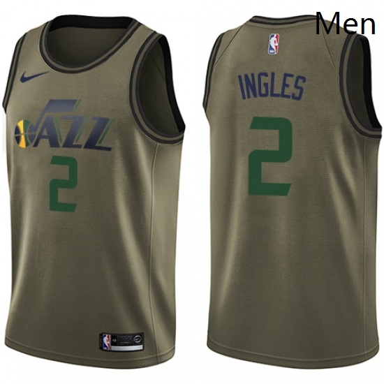 Mens Nike Utah Jazz 2 Joe Ingles Green Salute to Service NBA Swingman Jersey Mens Nike Utah Jazz 2 Joe Ingles Green Salute to Service NBA Swingman Jersey