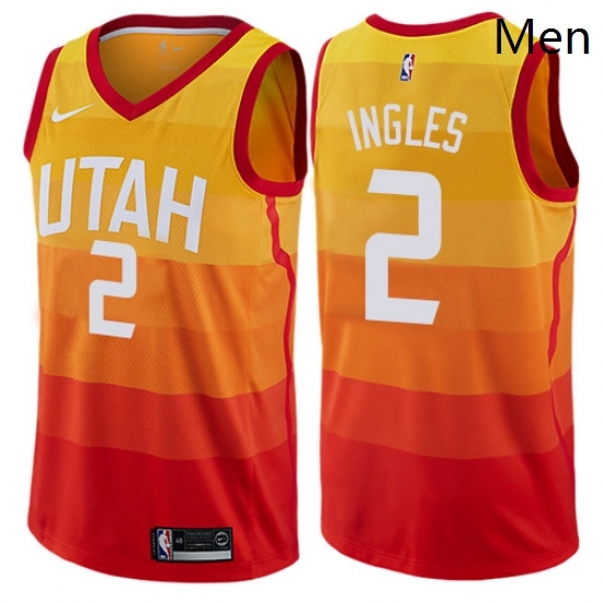 Mens Nike Utah Jazz 2 Joe Ingles Orange NBA Swingman City Edition Jersey Mens Nike Utah Jazz 2 Joe Ingles Orange NBA Swingman City Edition Jersey
