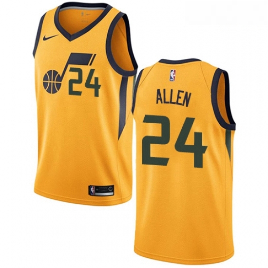 Mens Nike Utah Jazz 24 Grayson Allen Authentic Gold NBA Jersey Statement Edition Mens Nike Utah Jazz 24 Grayson Allen Authentic Gold NBA Jersey Statement Edition