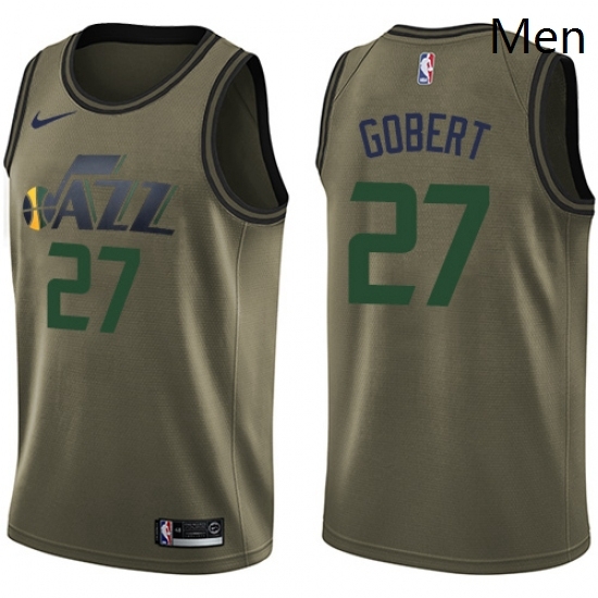 Mens Nike Utah Jazz 27 Rudy Gobert Swingman Green Salute to Service NBA Jersey Mens Nike Utah Jazz 27 Rudy Gobert Swingman Green Salute to Service NBA Jersey