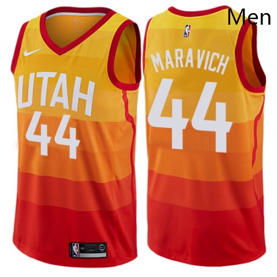 Mens Nike Utah Jazz 44 Pete Maravich Swingman Orange NBA Jersey City Edition Mens Nike Utah Jazz 44 Pete Maravich Swingman Orange NBA Jersey City Edition