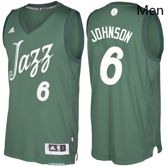 Mens Utah Jazz 6 Joe Johnson Green 2016 2017 Christmas Day NBA Swingman Jersey Mens Utah Jazz 6 Joe Johnson Green 2016 2017 Christmas Day NBA Swingman Jersey