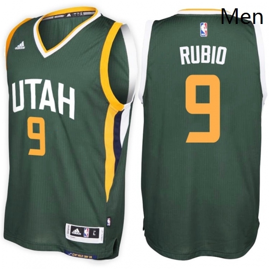 Utah Jazz 9 Ricky Rubio Alternate Green New Swingman Stitched NBA Jersey Utah Jazz 9 Ricky Rubio Alternate Green New Swingman Stitched NBA Jersey