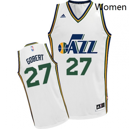 Womens Adidas Utah Jazz 27 Rudy Gobert Swingman White Home NBA Jersey Womens Adidas Utah Jazz 27 Rudy Gobert Swingman White Home NBA Jersey
