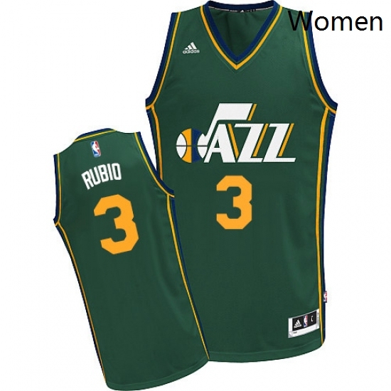 Womens Adidas Utah Jazz 3 Ricky Rubio Swingman Green Alternate NBA Jersey Womens Adidas Utah Jazz 3 Ricky Rubio Swingman Green Alternate NBA Jersey