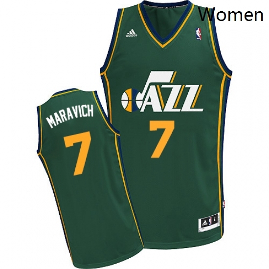 Womens Adidas Utah Jazz 7 Pete Maravich Swingman Green Alternate NBA Jersey Womens Adidas Utah Jazz 7 Pete Maravich Swingman Green Alternate NBA Jersey