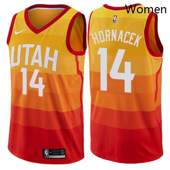 Womens Nike Utah Jazz 14 Jeff Hornacek Swingman Orange NBA Jersey City Edition Womens Nike Utah Jazz 14 Jeff Hornacek Swingman Orange NBA Jersey City Edition