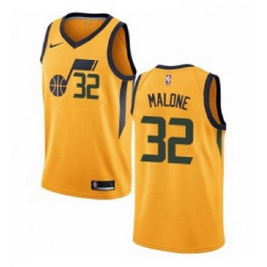 Womens Nike Utah Jazz 32 Karl Malone Authentic Gold NBA Jersey Statement Edition Womens Nike Utah Jazz 32 Karl Malone Authentic Gold NBA Jersey Statement Edition