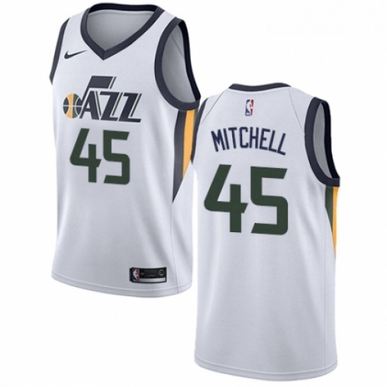 Womens Nike Utah Jazz 45 Donovan Mitchell Authentic NBA Jersey Association Edition 