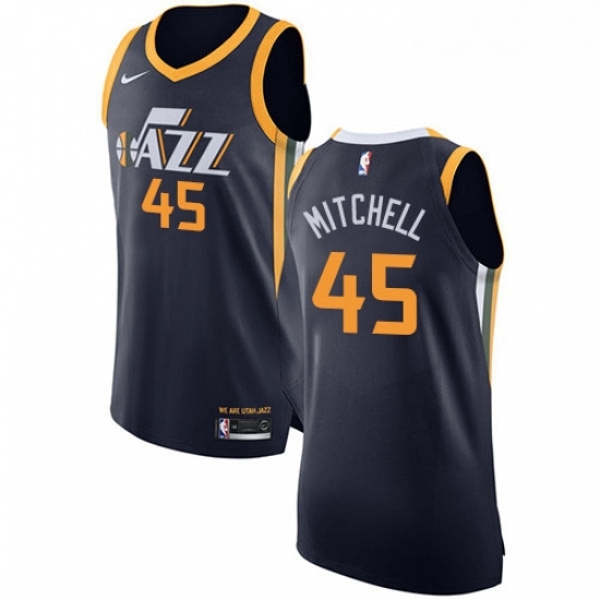 Womens Nike Utah Jazz 45 Donovan Mitchell Authentic Navy Blue Road NBA Jersey Icon Edition Womens Nike Utah Jazz 45 Donovan Mitchell Authentic Navy Blue Road NBA Jersey Icon Edition